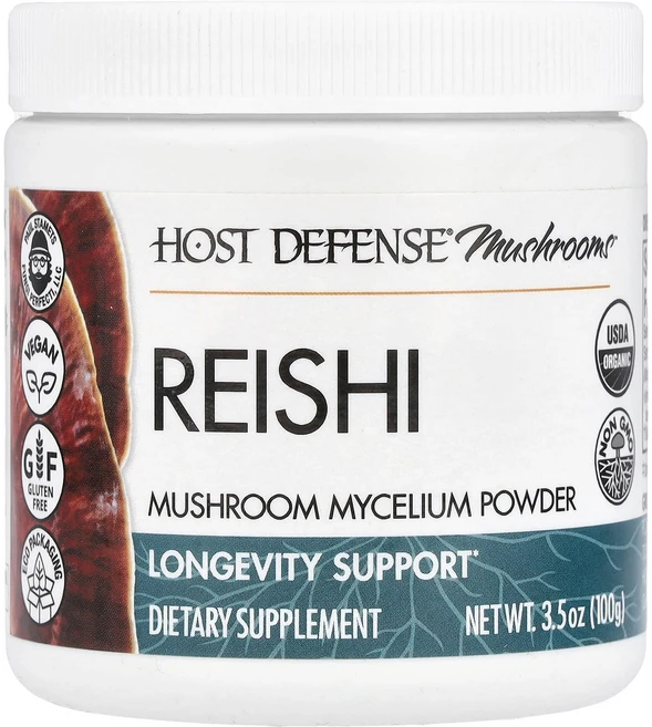 Host Defense Mushrooms™ 영지버섯 버섯 균사체 분말 100g(3.5oz), Host Defense Mushrooms™ 영..., 100g, 1개 - 쿠팡