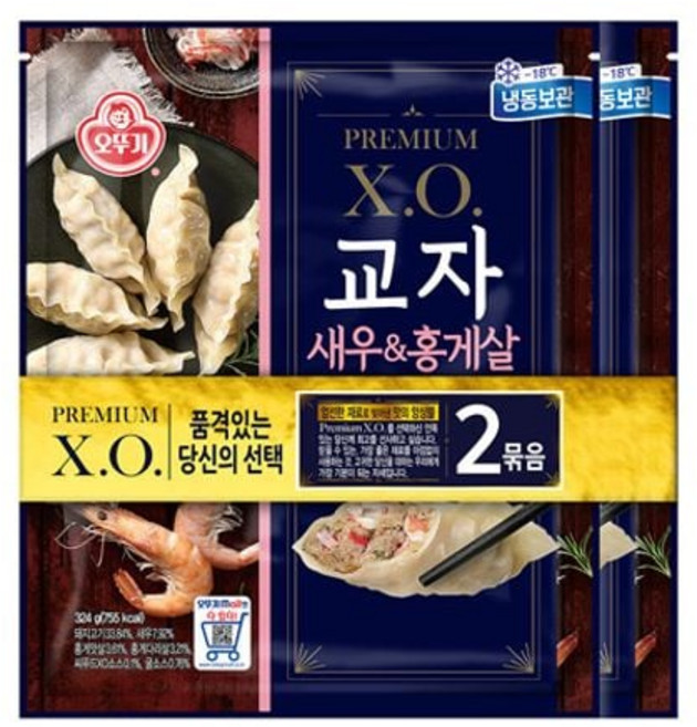 (냉동)오뚜기 XO교자만두새우와홍게살324gX2입 sta+3066AU, 1g, 1개