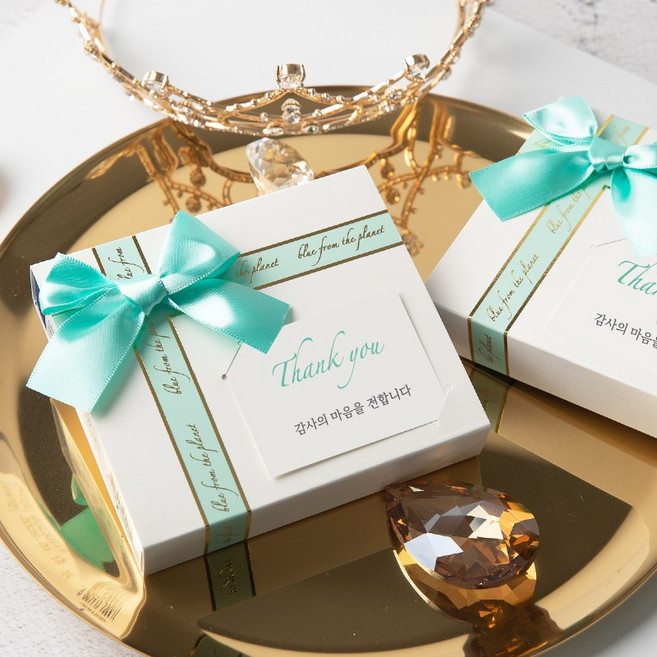 비타민 답례품 결혼 웨딩 감사 선물, 5개, 감사 선물용 - 민트 땡큐