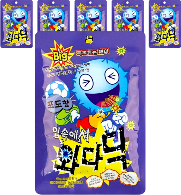 와다닥 포도맛 캔디, 10g, 6개