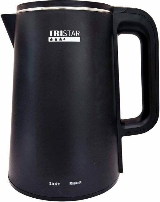 TRISTAR 雙層防燙智能快煮壺2L 四段控溫304不鏽鋼內膽 LED顯示快速加熱保溫電水壺, TS-HA302