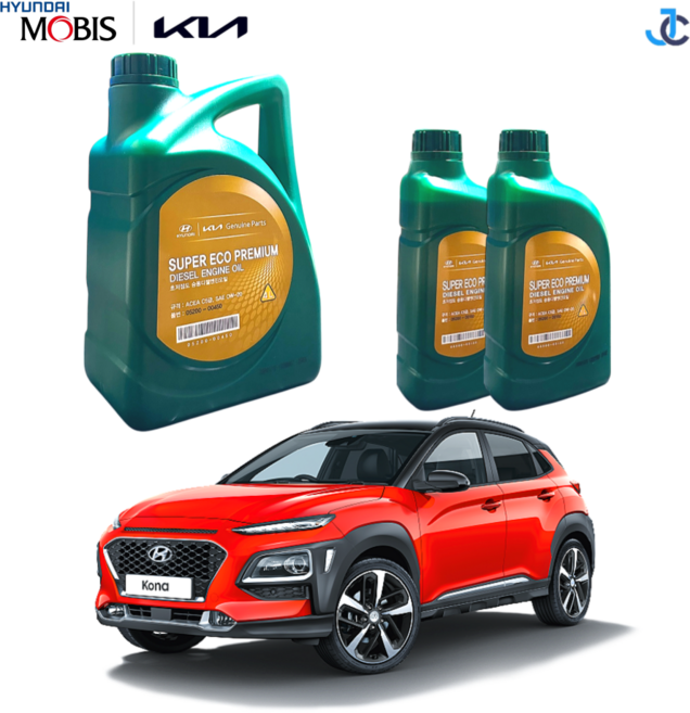 코나 OS 모비스 순정 엔진오일, 1세트, 1.6 디젤전용