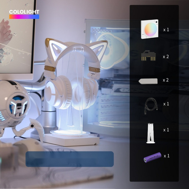 Cololight MIX 브래킷 헤드셋 거치대 스탠드 조이스틱 걸이, 헤드폰스탠드(화이트), 1개