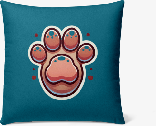 크래이지앤쿨디자인 집사님들 주목!! 사랑스러운 슈퍼냥냥이 핑크젤리 발바닥 귀여운 슈퍼댕댕이 꼬순내 발바닥 러블리 커플쿠션 ( 40 X 40 CM ), 댕댕이, 블루그린