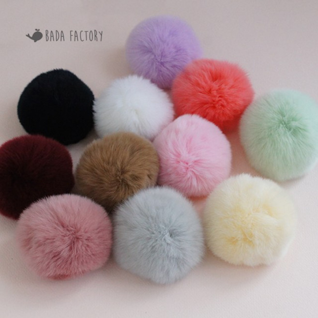 바다팩토리 리얼 토끼털 폼폼 렉스 털방울, 바이올렛, 1개