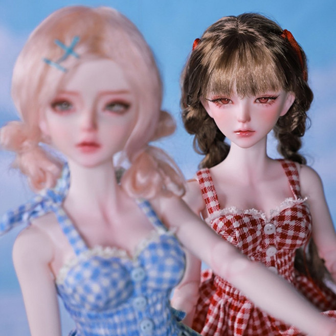 msd 구체관절인형 풀세트 44cm 구관 여자 bjd 메리제인 슈즈 피규어 40cm Carmen A-258, 블루 의상 풀세트(인형바디 가발 의상 신발 포함), 1개