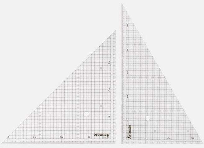 () 알파 방안삼각자 30cm 2개1조 삼각자세트 방안자