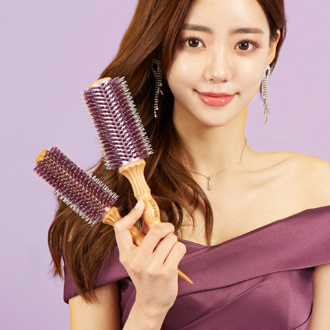 아테네 여신롤 헤어브러시 롤브러시 뿌리볼륨 컬링 헤어롤 머리볼륨세팅 롤빗, 1개