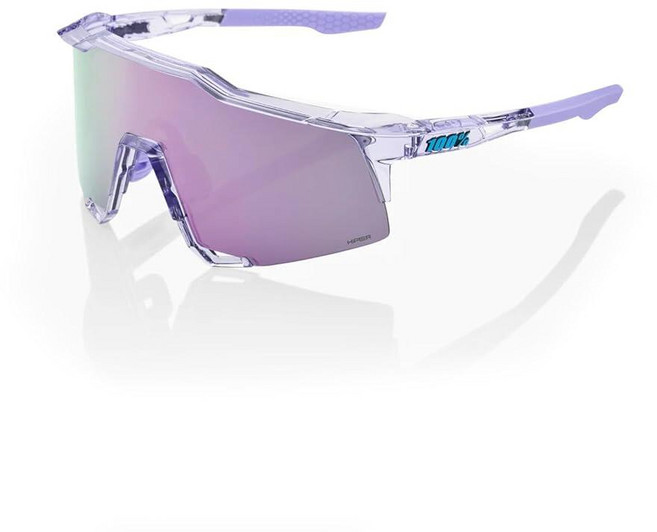 100% SPEEDCRAFT 스포츠 퍼포먼스 사이클링 선글라스 소프트 택트 오프 화이트 - 히퍼 레드 멀티레이어 미러 렌즈 단일 사이즈 270720