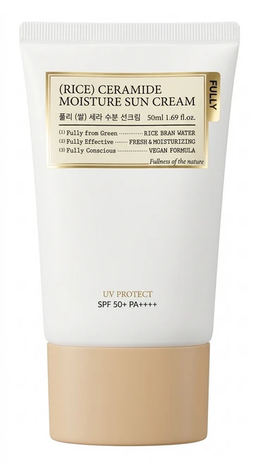 FULLY 쌀세라 수분 선크림 SPF50+ PA++++, 1개, 50ml - 쿠팡