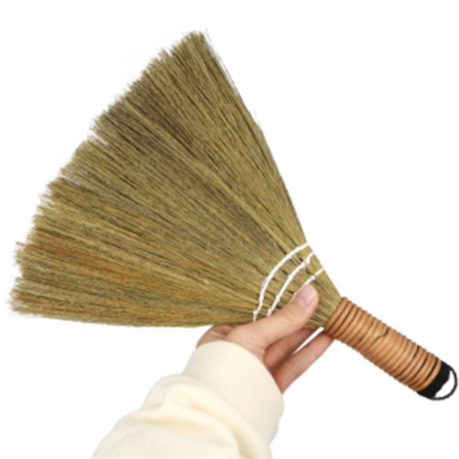 미니 싸리빗자루 양철쓰레받기 캠핑 감성 휴대용 빗자루, 1개