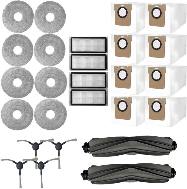 [호환] BNC INT 드리미 L20 Ultra 로봇청소기 소모품 물걸레 먼지봉투 필터 브러시 부속품, 1세트, 26개