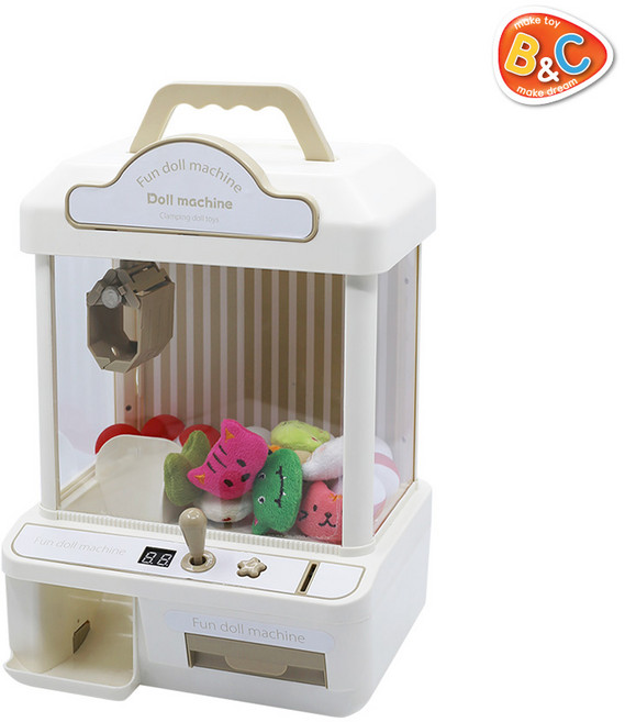 비앤씨 자동 인형뽑기 기계 + 캡슐 10p + 인형 10p + 코인 24p 세트, 1세트