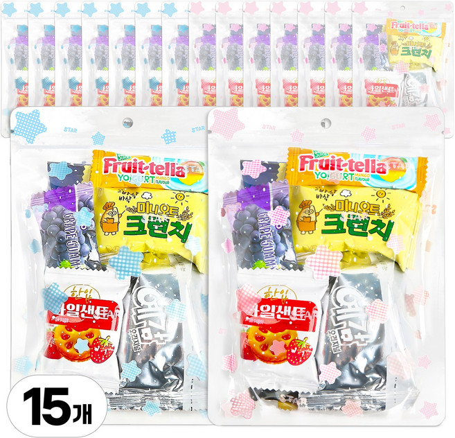 한봄 어린이 간식 꾸러미 세트 개별포장 단체선물, 15개, 1봉