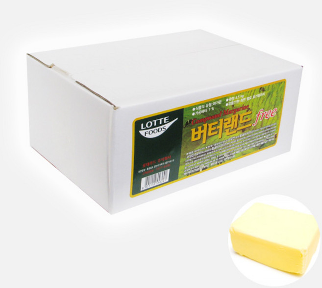 코리원/롯데푸드 버터랜드프리4.5kg/마가린/버터/제빵, 4.5kg, 1개