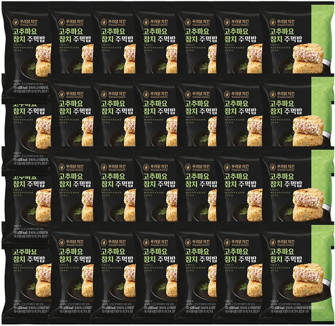 [무료배송/당일출고] 푸라닭 시그니처 소스 주먹밥 고추마요참치, 28개, 100g