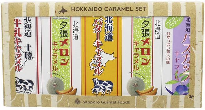 Sapporo Gourmet Foods 홋카이도 캐러멜 5개입 세트, 1개, 360g