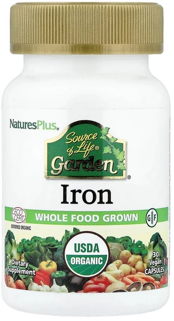 네이처스플러스 소스 오브 라이프 가든 아이언 비건 캡슐 그룰텐 프리, 1개, 30정 - 쿠팡
