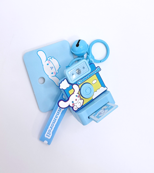 정품 산리오 폴라로이드 키링 캐릭터 가방고리 키홀더 가방꾸미기 장난감, 시나모롤