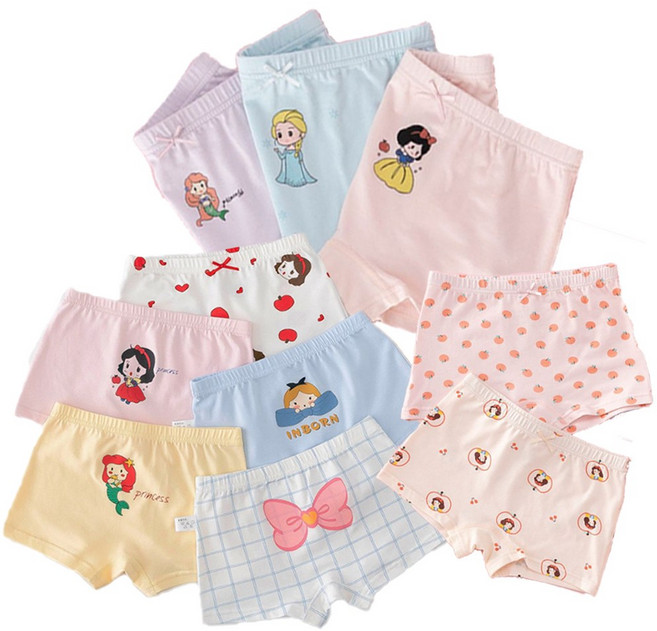 쫑여시 리본 공주 5+5 여아동 프린세스 사각팬티 드로즈 10종세트