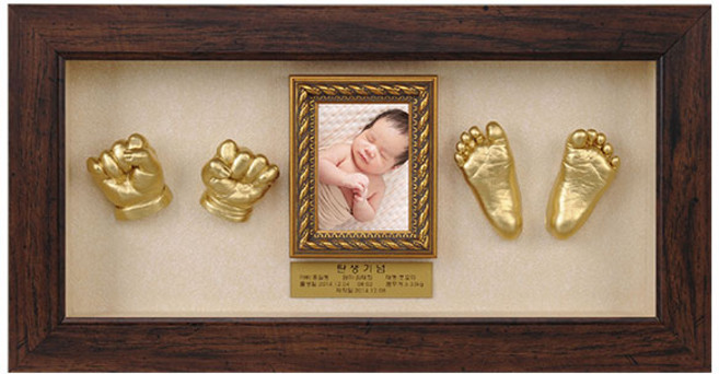 페이스오프 뉴본 손발도장x사진액자 엔틱, 골드, 추가안함