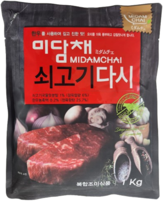 미담채 쇠고기 다시 1kg 소고기 다시다, 1개