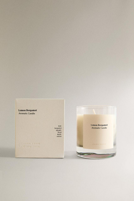 자라 zara (200G) LEMON BERGAMOT 아로마 캔들 - 화이트 1427/705/122111648
