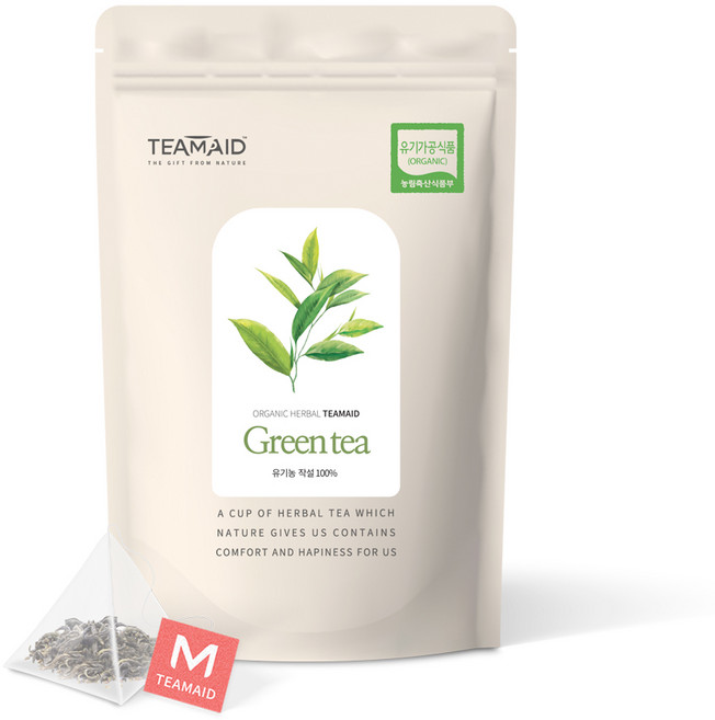 티메이드 유기농 녹차 삼각티백, 30개입, 1.8g, 1개, 30개입