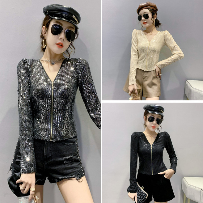 SH93 라틴 라인댄스복 단체 행사 활동 쟈켓스타일 스팽글
