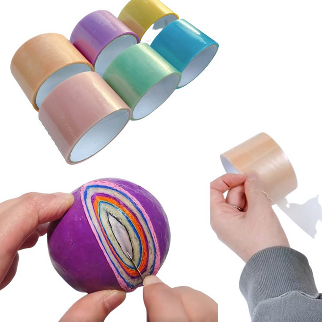 혼자 놀기 끝판왕! 테이프로 공 만들기 6개세트 (feat. 꿀잼보장), 6CM 6개 컬러, 1세트