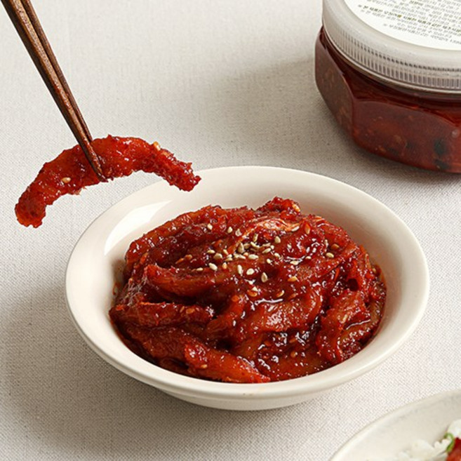 세장원 3대맛찬 냉면 고명 명태회 명태살 무침 양념, 1kg, 4개