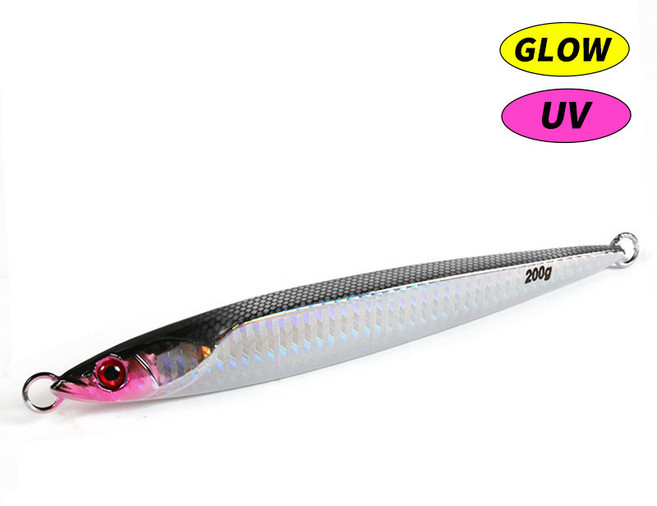 TEASER JIG-63 日系慢搖鐵板路亞餌 150g 200g 船釣鉛筆假餌, 灰色,150克, 1個