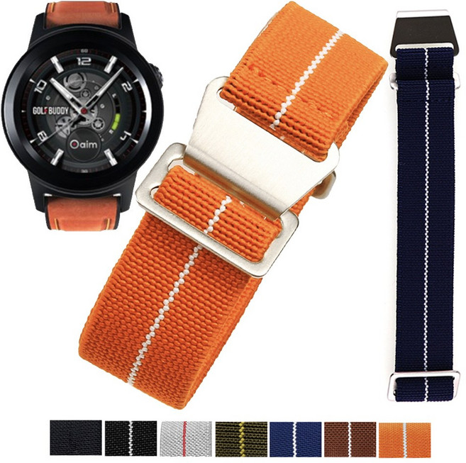 골프버디 aim W11 모직스트랩 낙하산 나토밴드 호환, 06 AIR06BR22 브라운, 1개