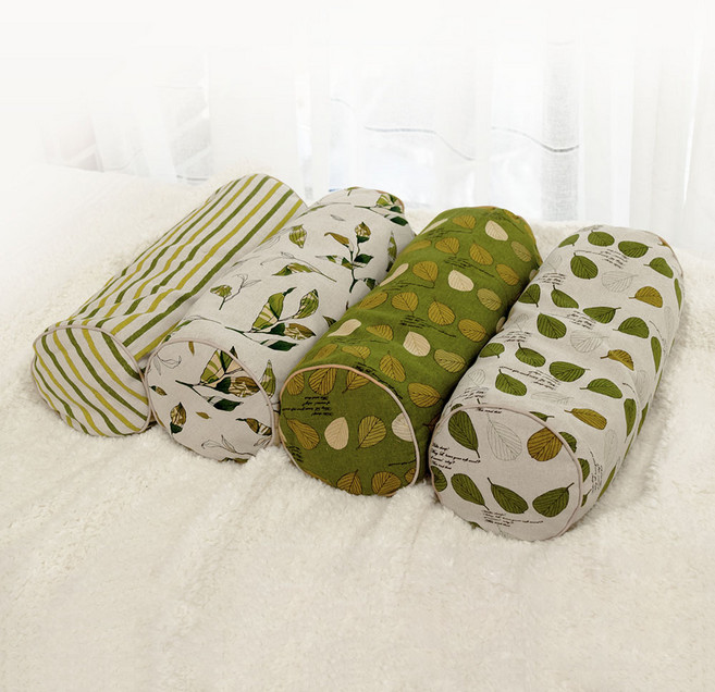 마벨러스홈데코 사계절 린넨 1.5kg 메밀베개 경추베개 목침베개 원통형 기능성 베개, 플라워 블루