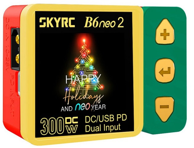 SKYRC B6neo 2 스마트 충전기 크리스마스 스마트 충전기 DC 300W PD 80W LiPo/LiFe/Lilon/LiHV/NiMH/NiCd/Pb 배터리 충전기, 표시된 대로