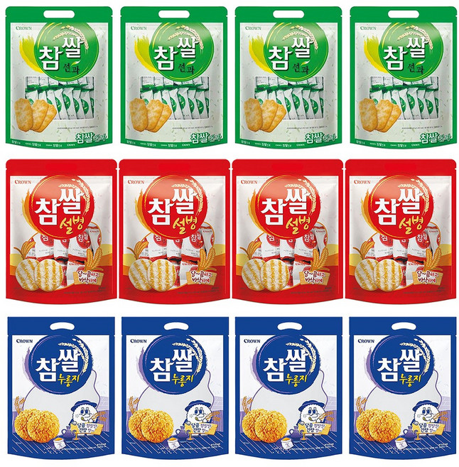 참쌀선과 253g 4개 + 참쌀설병 270g 4개+ 참쌀누룽지 216g 4개, 1개