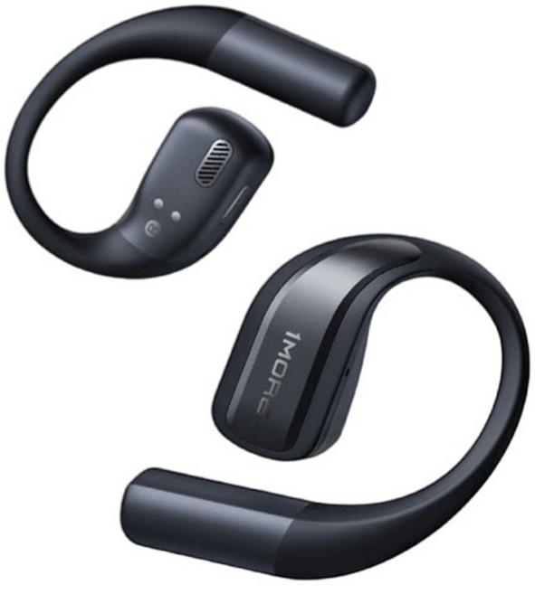 원모어 S70 스포츠 오픈형 블루투스 이어폰, 블랙