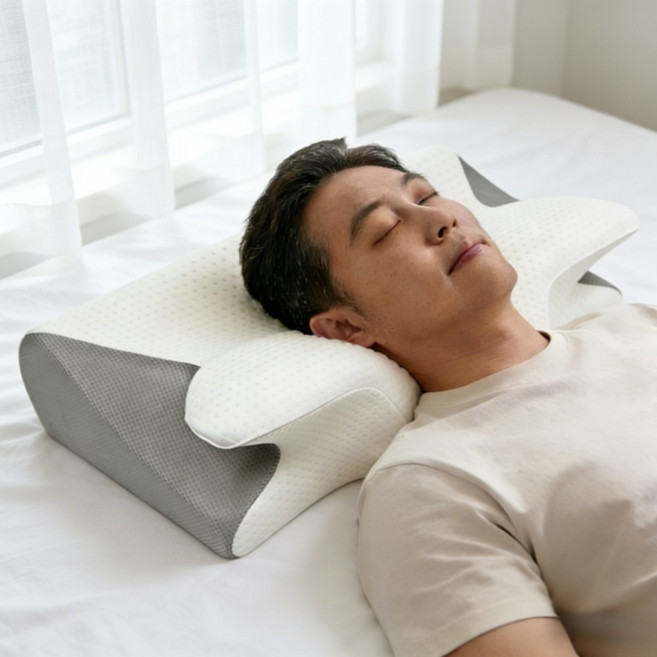 IMIS 이중 높이 조절-독일 바스프 메모리폼 경추 베개-이중 커버, 1개, 옵션 / 색상