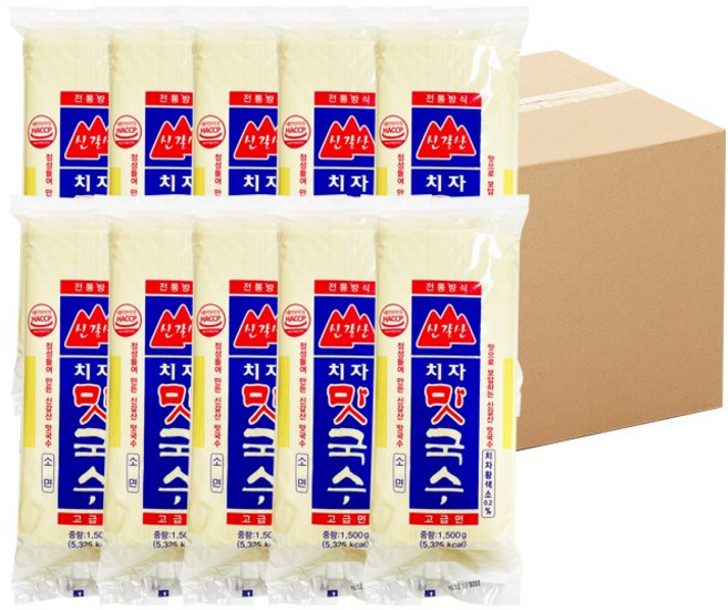 신갈산 치자 맛국수 1.5KGX10개입(1박스) 국수면 소면, 1.5kg, 10개