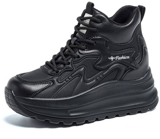 內增高小白鞋女2025女鞋牛皮厚底板鞋輕便老爹百搭休閒鞋