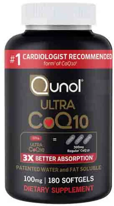 퀴놀 큐놀 울트라 코큐텐 100ml 180소프트겔 Qunol Ultra CoQ10 100 mg. 180 Softgels, 1개, 180정 - 쿠팡
