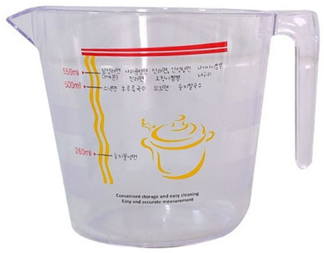 라면물 계량컵 500ml 눈금 양념 소스
