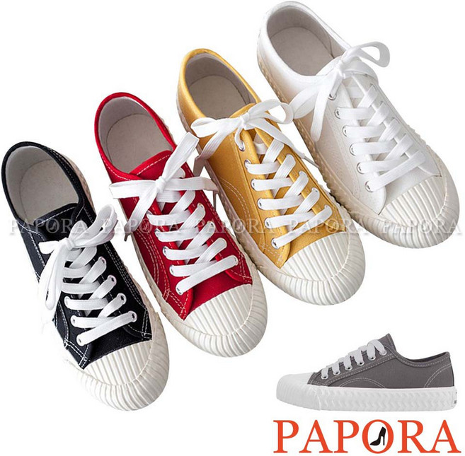 PAPORA 帆布鞋 綁帶經典休閒鞋 餅乾鞋 學生鞋