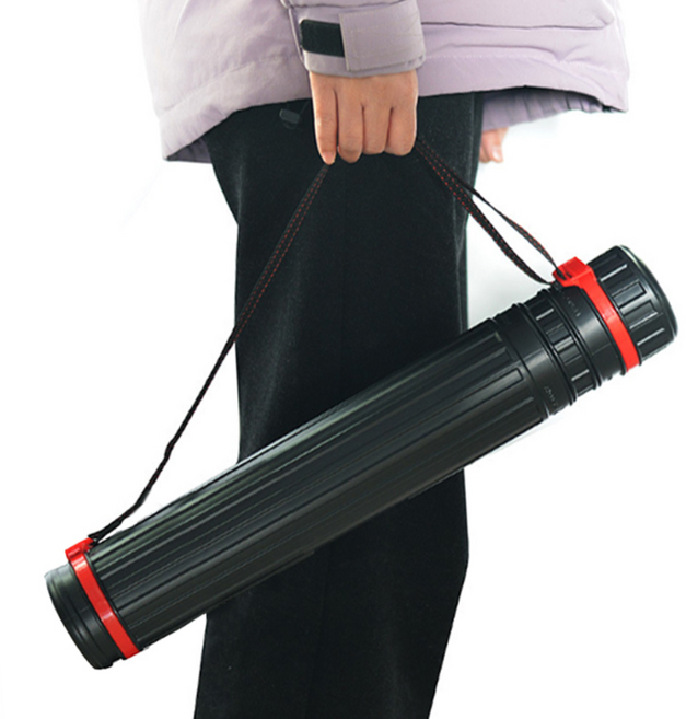 빅토르몰 플라스틱 낚시 원형 찌통 케이스 특대형 블랙, 1개