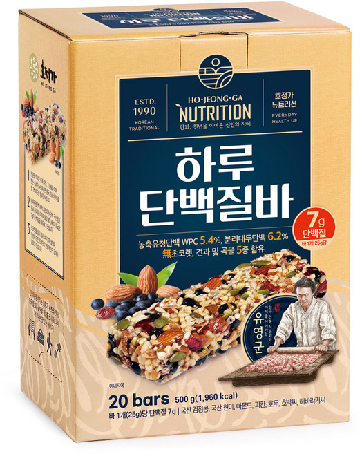 호정가 하루단백질바 (20개입), 1세트, 500g
