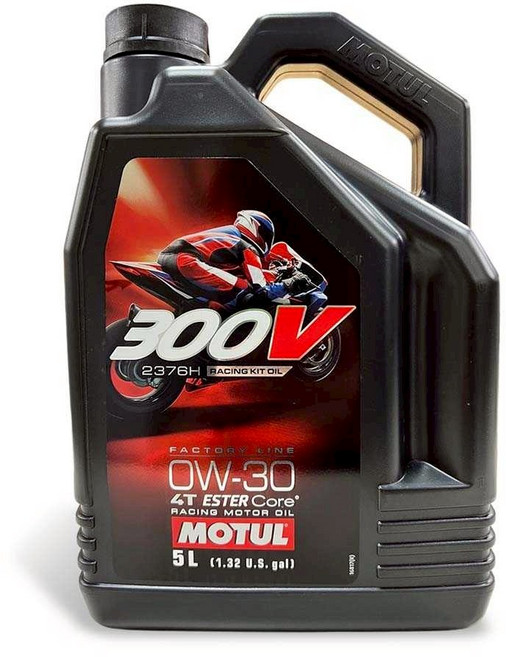 MOTUL 300V Factory Line 酯類賽車機油 0W-30 提升引擎性能與保護, 1入, 5L