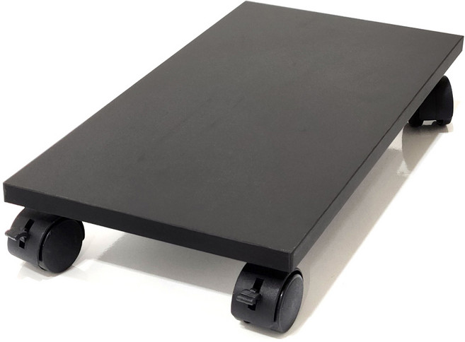 심플본체받침 컴퓨터본체 본체거치대 PC받침대, 블랙, 1개