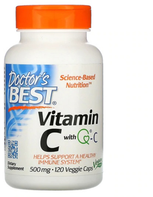 Doctor's BEST 維他命C素食膠囊 500mg, 120顆, 1罐