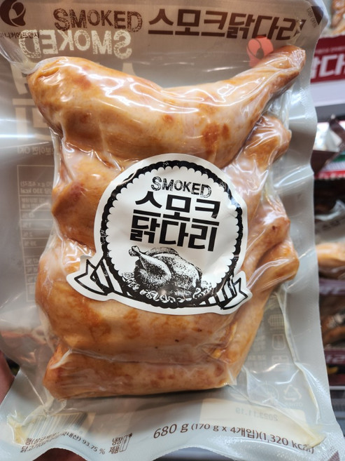 트레이더스 마니커 F&G 스모크 닭다리 680G(4입) 냉장 아이스박스+아이스팩 무료, 680g