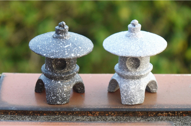 花樣渼栽盆栽生活館 公仔 模型 園藝裝飾 庭院擺設 禪意造景, 日式石燈-石白, 石白